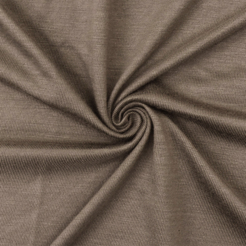 1 Yard Taupe Brown Solid Stretch Rayon Spandex Jersey Knit Fabric 64" Width