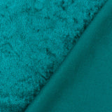 1 Yard Teal Solid Stretch Poly Spandex Crushed Knit Velvet Fabric Suitable For Dresses, Blouses, And Dancewear 60" Width