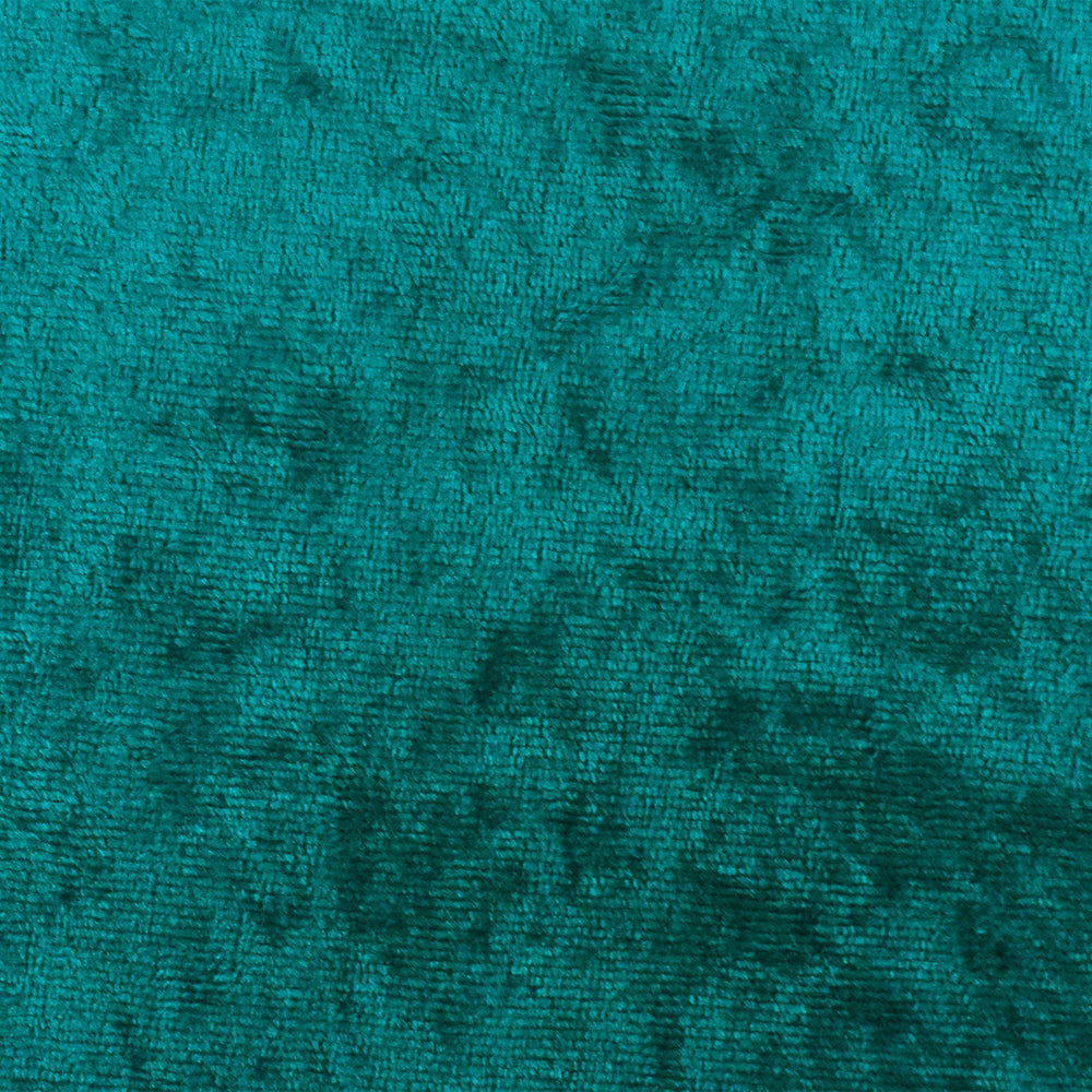 1 Yard Teal Solid Stretch Poly Spandex Crushed Knit Velvet Fabric Suitable For Dresses, Blouses, And Dancewear 60" Width