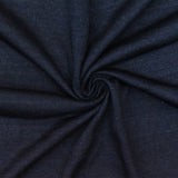 1 Yard Navy Blue Black Semi-Sheer Slub Cotton Spandex Stretch Jersey Knit Fabric 70" Width
