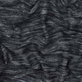1 Yard Black Gray Texture Slub Cotton Stretch Spandex Jersey Knit Fabric 68" Width