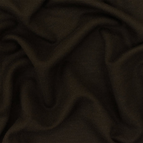 1 Yard Chocolate Brown Rayon Spandex Interlock Stretch Knit Fabric for Fashion and Performance Apparel 52 Inches Width