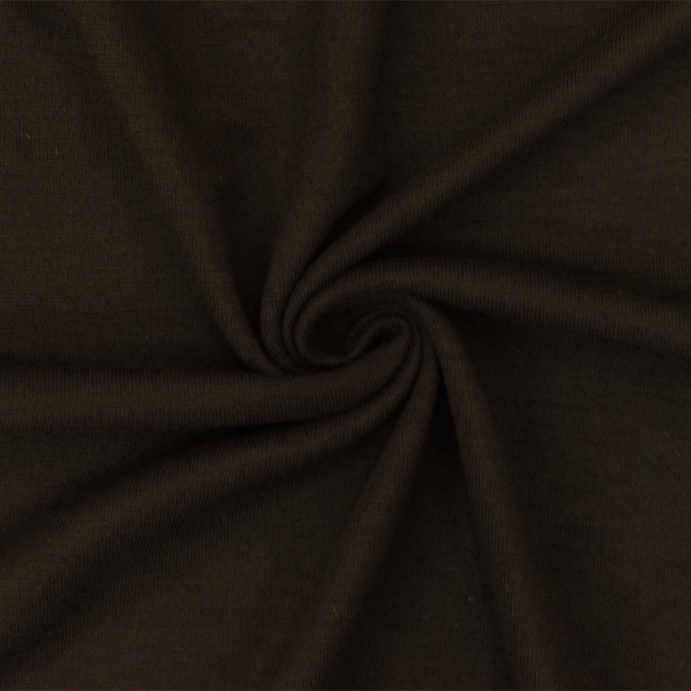 1 Yard Chocolate Brown Rayon Spandex Interlock Stretch Knit Fabric for Fashion and Performance Apparel 52 Inches Width