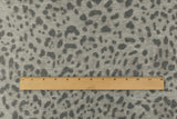 1 Yard Stretch Hacci Knit Fabric Gray Multi Cheetah Pattern Poly Rayon Blend 56" Wide