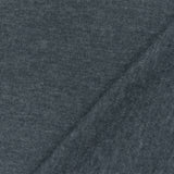 1 Yard Heather Gray Rib Knit Fabric Organic Cotton Poly Spandex Blend 47 Inches Width