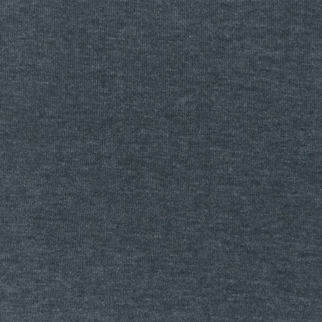 1 Yard Heather Gray Rib Knit Fabric Organic Cotton Poly Spandex Blend 47 Inches Width