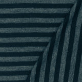 1 Yard Soft Stretch Jersey Knit with Dark Navy & Gray Stripes Organic Cotton Blend for Tees & Casualwear, 46 Inches Wide