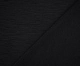 1 Yard Black Wool Blend Stretch Jersey Knit Fabric with Slub Texture 50 Inches Wide