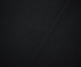 1 Yard Black Organic Cotton Knit Fabric, Soft Matte Texture with Natural Stretch, 61 Inches Wide