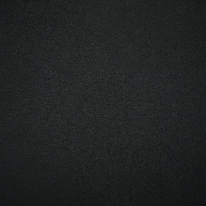 1 Yard Timeless Matte Black Organic Cotton Jersey Smooth Stretch with a Refined Matte Finish, 60 Inches Wide