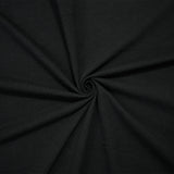 1 Yard Deep Black Cotton Matte Knit Fabric with Stretch, Great for Lounge Sets, Leggings, and Custom Apparel, 64 Inches Width