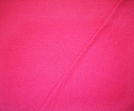 1 Yard Fuchsia Pink Organic Cotton-Blend Matte Jersey , Smooth and Flexible Fabric, 60 Inches Wide