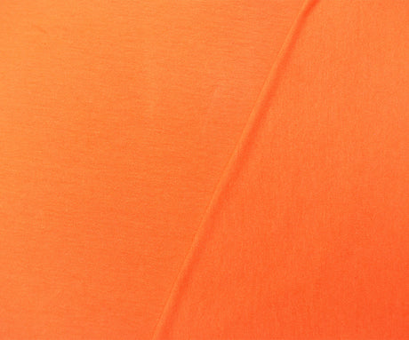 1 Yard Orange Eco Cotton Stretch Matte Jersey Knit, Ideal for Apparel, Casual Wear, and Crafts, 57 Inches Width