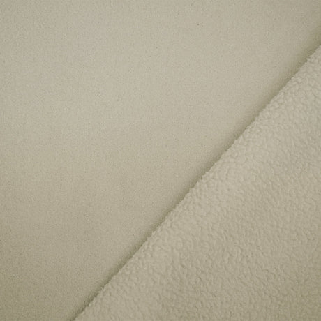 1 Muted Light Beige Polartec Wind Pro Knit Heavyweight Fleece with Water Repellent Finish 65 Inches Wide
