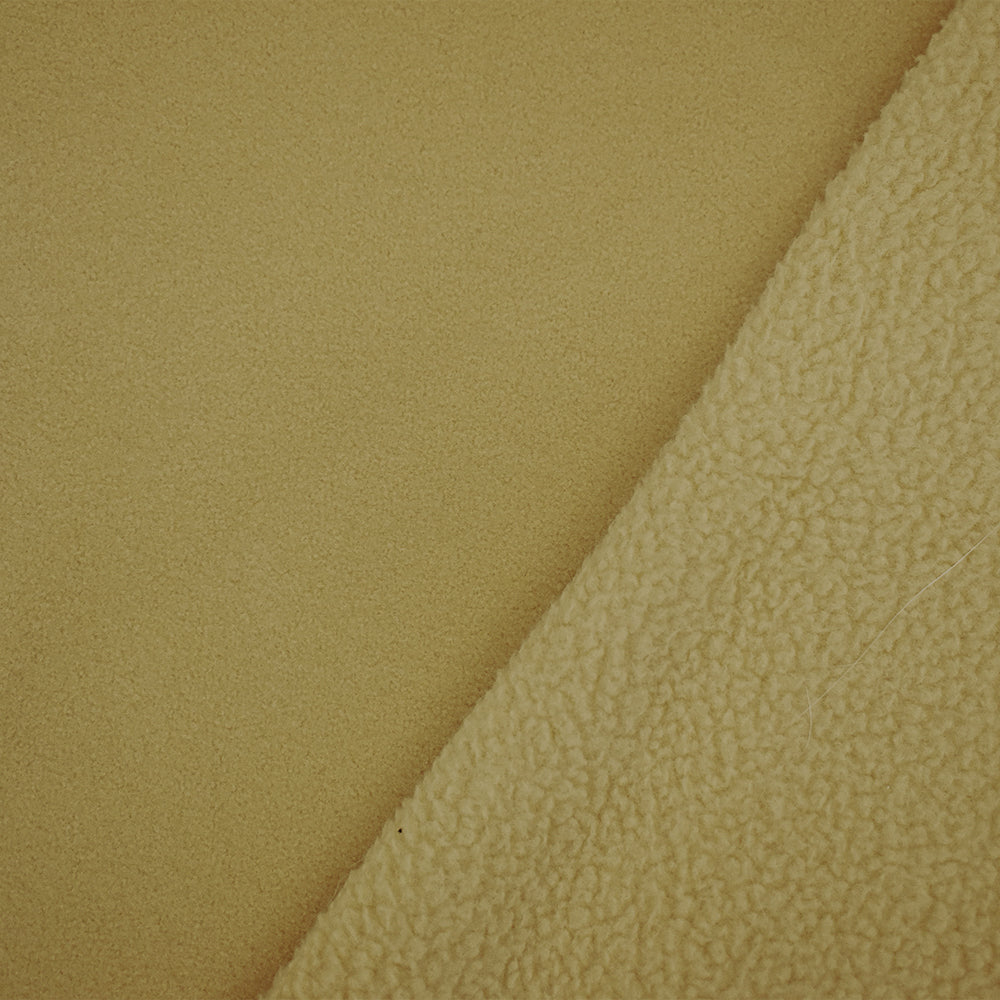 1 Yard Pyramid Beige Polartec Wind Pro Heavy Weight Knit Fabric for Jackets and Outerwear 62 Inches Wide