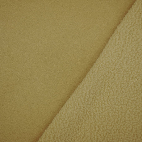 1 Yard Pyramid Beige Polartec Wind Pro Heavy Weight Knit Fabric for Jackets and Outerwear 62 Inches Wide