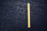1 Yard Deep Navy Zebra Print Liverpool Stretch Spandex Double Knit Fabric Textured 60 Inches