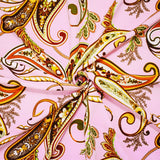 1 Yard Multi Color Paisley Poly Spandex Liverpool Double Knit Fabric 60 Inches
