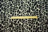1 Yard Black-Gray Leopard Liverpool Stretch Spandex Double Knit Fabric Textured 61 Inches