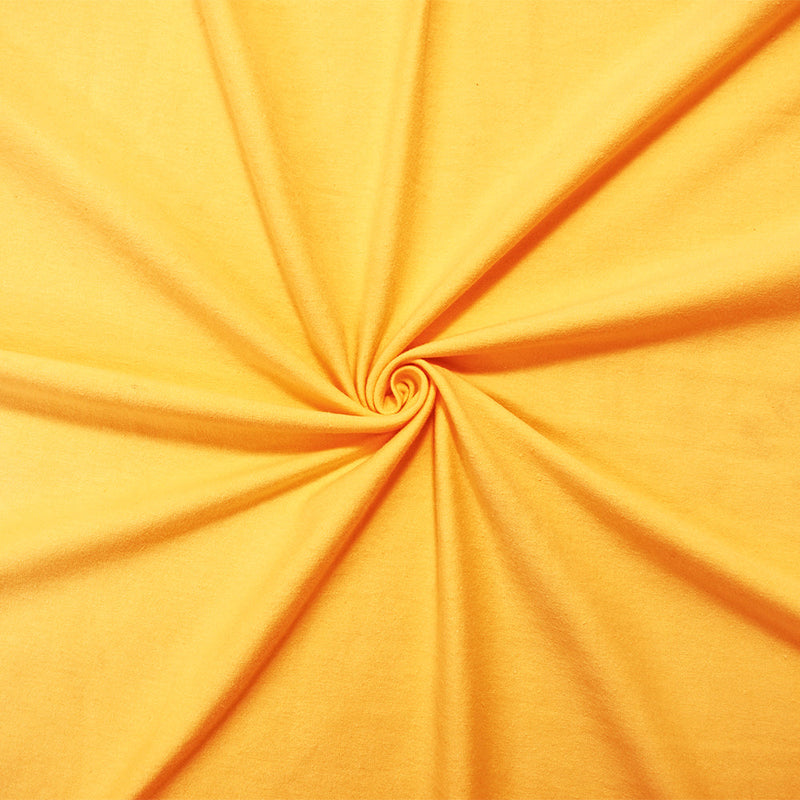 1 Yard Soft Yellow Cotton Stretch Jersey Knit with Spandex, Great for Clothing and Crafts, 61 Inch Width