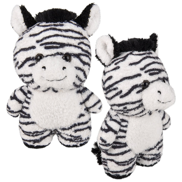 Plush Zebra Scruffy Bunch Zebra 8"