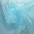 Aqua Blue Sparkle Crystal Sheer Organza Fabric - Aqua Blue, Sparkle Crystal, 60" Width