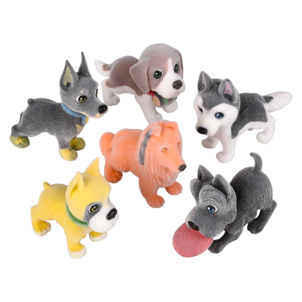 Flocked Micro Dog Assortment (24 Pc Display)