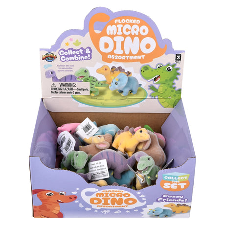 Flocked Dinosaur Assortment (24 Pc Display)