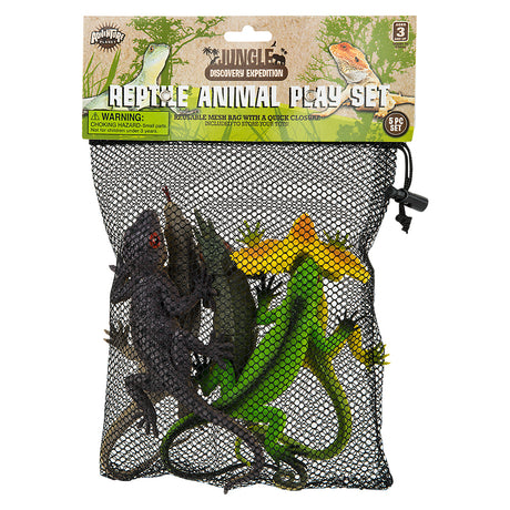 Reptile Figures in Mesh Bag