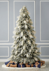 7.5' Pine and Pampas Artificial Christmas Tree with 550 Warm White LED Lights