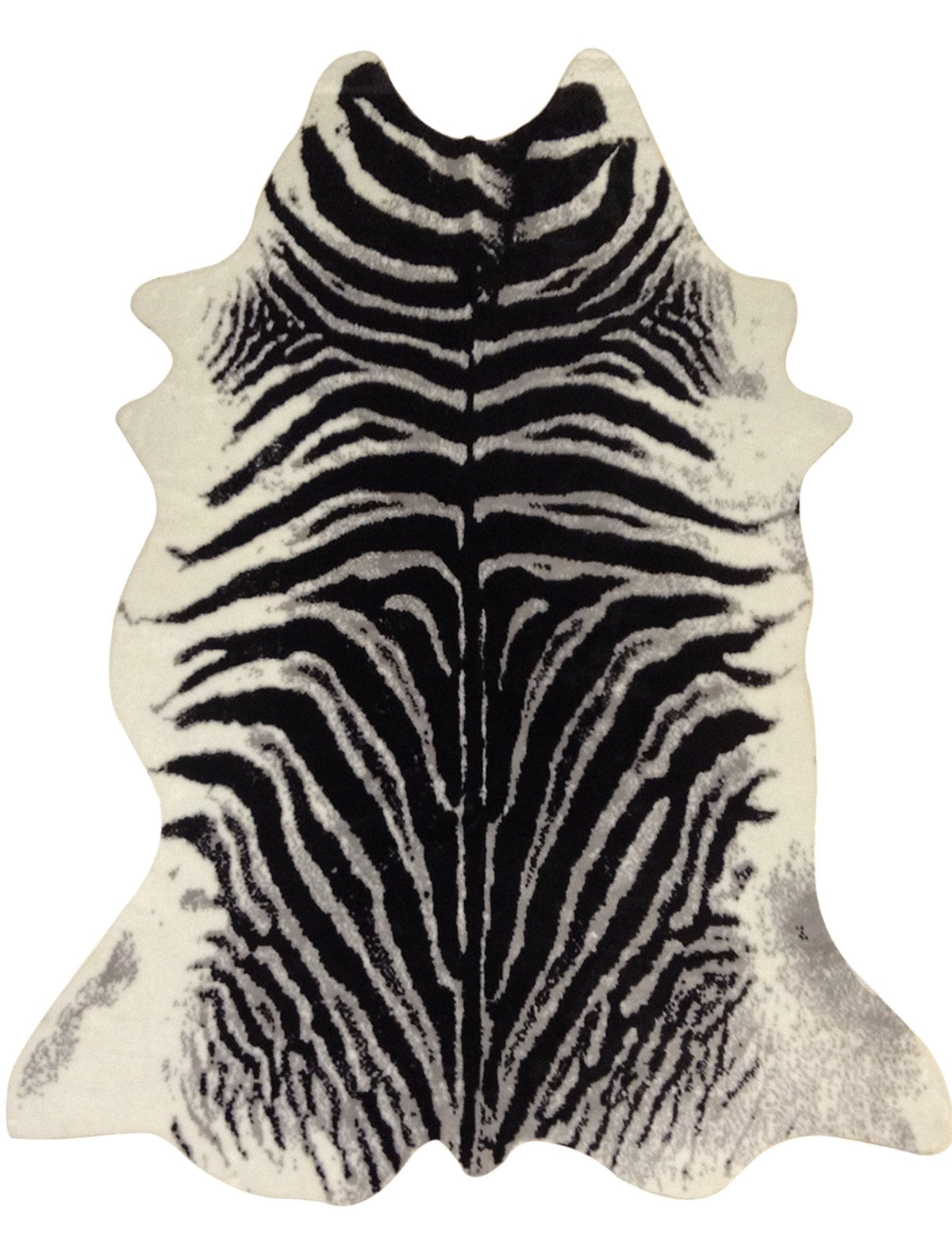 Zebra Print Vegan Faux Hide Area Rug/Carpet