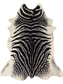 Zebra Print Vegan Faux Hide Area Rug/Carpet