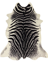 Zebra Print Vegan Faux Hide Area Rug/Carpet