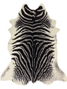 Zebra Print Vegan Faux Hide Area Rug/Carpet