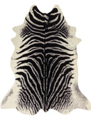 Zebra Print Polyester Faux Fur Rug - Zebra Animal Print, 5' X 7' (1 Rug)