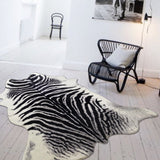 Zebra Print Polyester Faux Fur Rug - Zebra Animal Print, 5' X 7' (1 Rug)