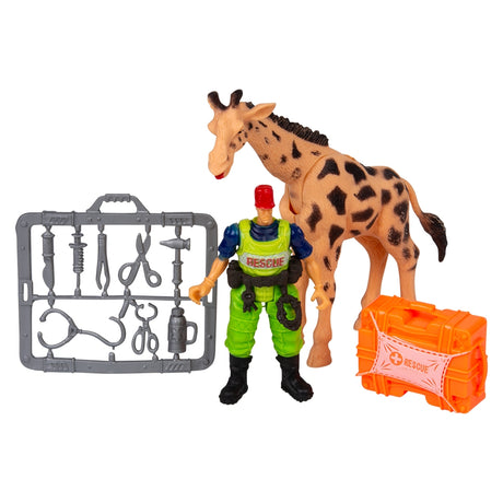 Giraffe Veterinarian Figurine Set