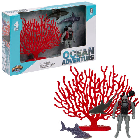 Shark Diver Figurine Set