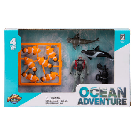 Ocean Research Pod Whale And Shark Figurine Set