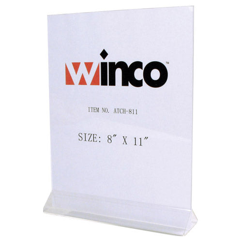 Winco ATCH-811 Table Card Holder, Acrylic, 8" x 11"