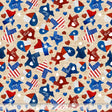 Cotton Print Heart of Texas Tan Fabric 44/45"