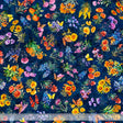 Cotton Print Texas Wildflowers Navy Fabric 44/45