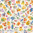 Cotton Print Texas Wildflowers Oatmeal Fabric 44/45"