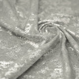 Cloud 9 Foil Printed Brushed Terry Fleece Fabric - Mauve/Rose Gold, Gray/Silver, 57" Width (1 Yard)