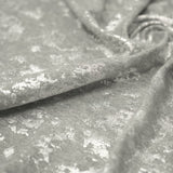 Cloud 9 Foil Printed Brushed Terry Fleece Fabric - Mauve/Rose Gold, Gray/Silver, 57" Width (1 Yard)