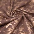 Cloud 9 Foil Printed Brushed Terry Fleece Fabric - Mauve/Rose Gold, Gray/Silver, 57" Width (1 Yard)