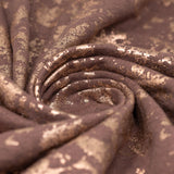 Cloud 9 Foil Printed Brushed Terry Fleece Fabric - Metallic Speckled Foil Print, 57" Width (1 Yard)