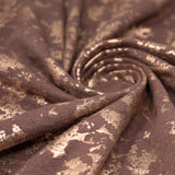 Cloud 9 Foil Printed Brushed Terry Fleece Fabric - Mauve/Rose Gold, Gray/Silver, 57" Width (1 Yard)