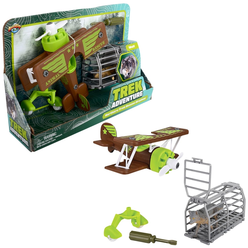 Animal Evacuation Plane Wolf Playset (1 PC)