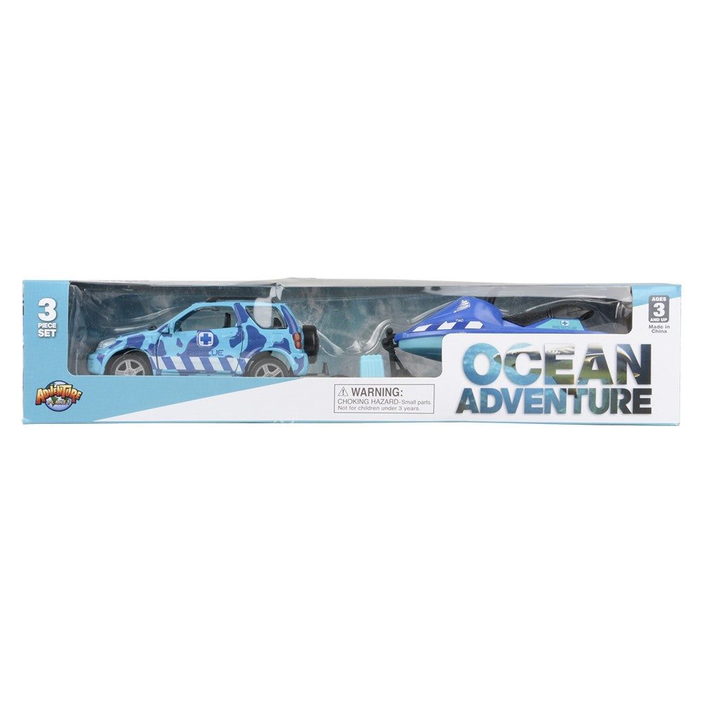 Aquatic Die-Cast 4 X 4 Rover And Jet Ski